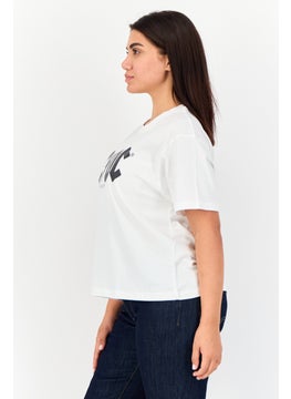 AC/DC Women Crew Neck Short Sleeves Graphic Print T-Shirt, White  - Image 4