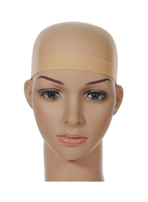 Elastic Stocking Wig Net Cap Beige