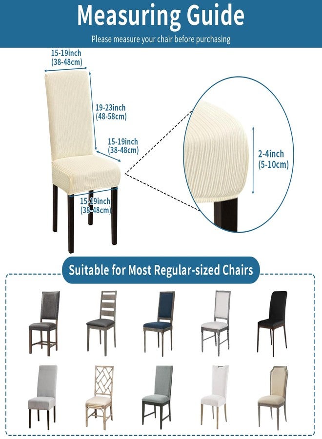 Fafua Chair Covers, Stretch Dining room chair covers set of 6, Removable Washable Chair Covers for Dining Chairs, Dining Chair Slipcovers for Dining Room, Hotel, Ceremony - Image 5