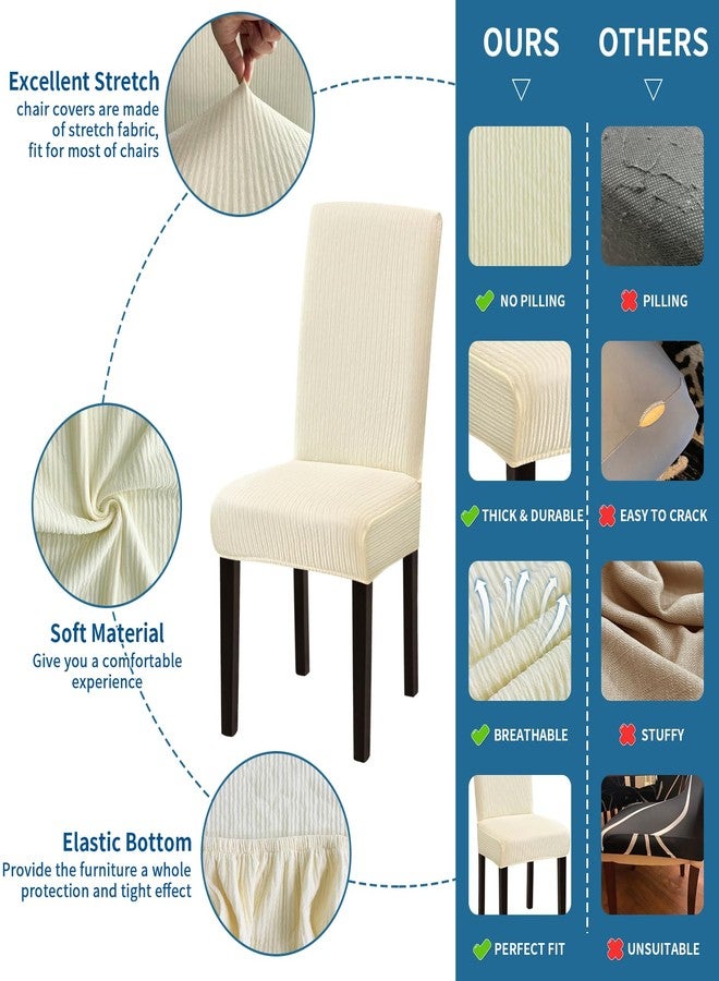 Fafua Chair Covers, Stretch Dining room chair covers set of 6, Removable Washable Chair Covers for Dining Chairs, Dining Chair Slipcovers for Dining Room, Hotel, Ceremony - Image 3
