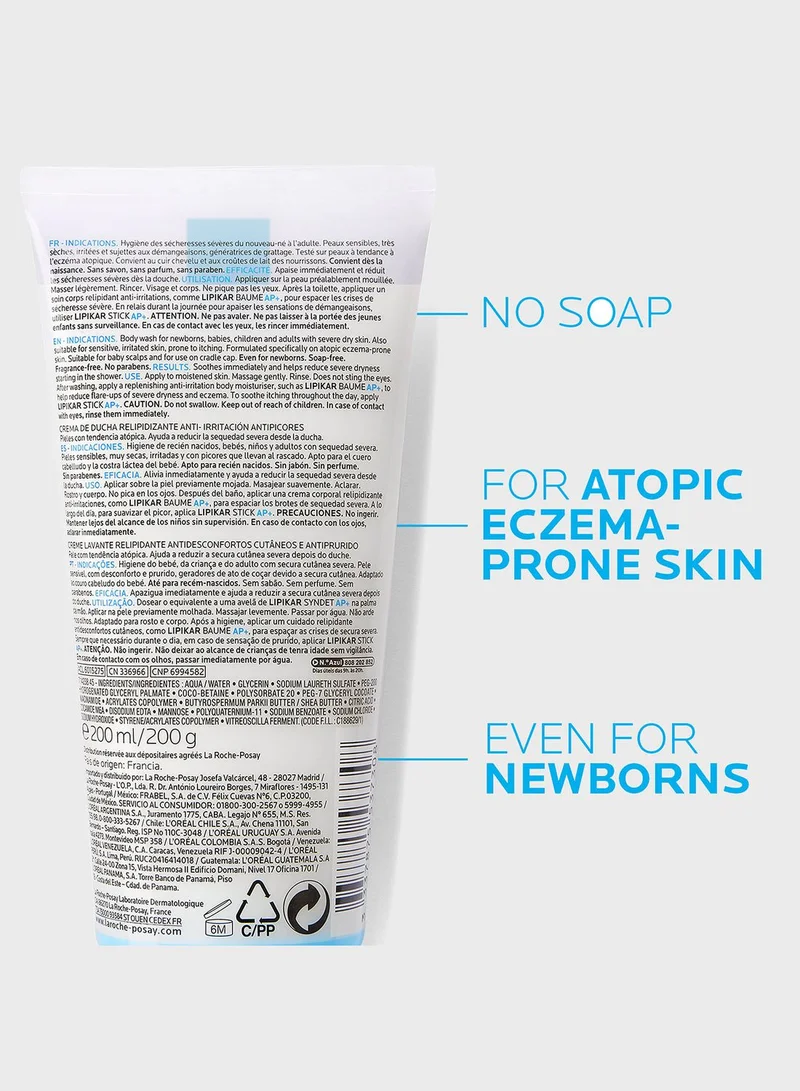 LA ROCHE-POSAY La Roche-Posay Lipikar Syndet Ap+ Anti-Irritating Gel Cleanser 200ml