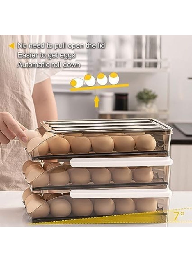 كازادورا صندوق بيض أوتوماتيكي متدرّج بحجم كبير من Cazadora — منظّم بيض شفاف بني فاتح مزدوج الطبقات بسعة 36 بيضة لتنظيم ثلاجتك بكفاءة، نظام دوران تلقائي لتطبيق مبدأ أول الداخل أول الخارج (FIFO) للحفاظ على طزاجة البيض وتقليل الفاقد، تصميم موفّر للمساحة وسهل السحب مع أدراج قابلة للإزالة للغسل والتنظيف، هيكل أكريليك متين وصحي مقاوم للبقع، غطاء شفاف للحماية من الأتربة والصدمات، مناسب للعائلات والمطابخ المهنية والمخابز والتموين، أبعاد مدمجة 28.5 × 21.5 × 14 سم، وزن 0.92 كجم، حل عملي ومنظّم للثلاجة لتخزين البيض بشكل آمن ومنظم وتقليل الكسور والهدر — صندوق بيض مزدوج الطبقات أوتوماتيكي من Cazadora بسعة كبيرة ومثالي للمنازل والمطابخ العاملة والهدايا المنزلية. - Image 4