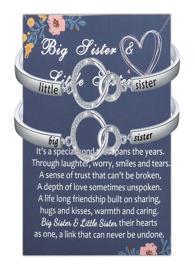 BNQL Big Sister Little Sister Bracelets Gifts Sister Bracelet for 2 Sister Jewelry from Sister Birthday Gifts (big little sister bracelet) - Image 1