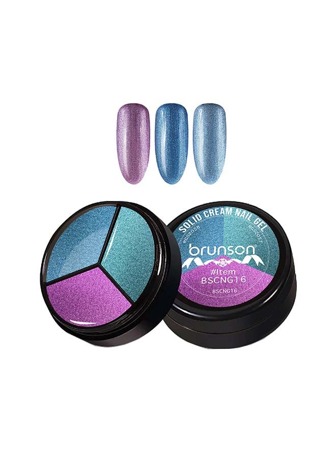 brunson Solid Cream Gel Nail Polish - 3 in 1 Pudding, High Pigmented Mud Nail Art Paint, Suit For Professional Nail Salon, Nail Starter 15 ml, BSCNG16