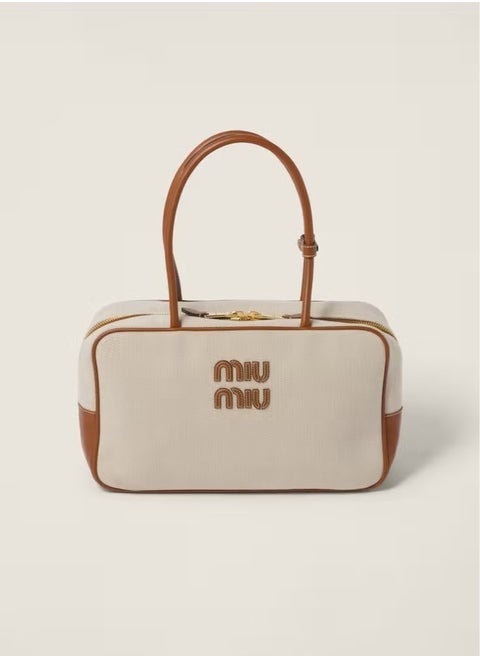 Miu Miu Canvas Top-Handle Bag