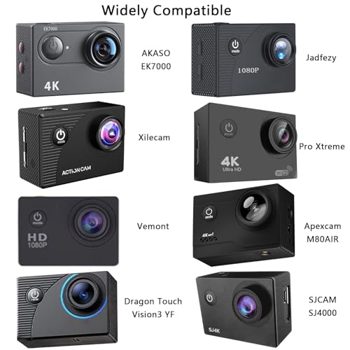 TEKCAM Waterproof Housing Case Compatible with AKASO EK7000/Pro Xtreme/Xilecam X2/Jadfezy/Dragon Touch Vision3 YF/Apexcam M80AIR/SJCAM SJ4000 Action Camera, Protective Diving Shell - Image 2