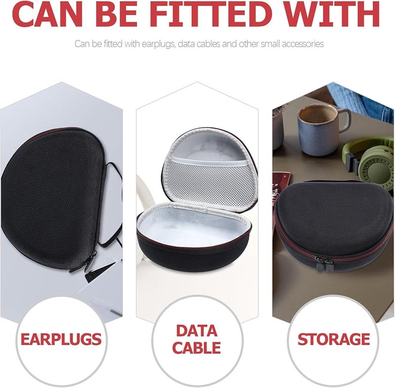 BESPORTBLE حافظة سماعات الرأس المريحة، منظف سفر مدمج خفيف الوزن أسود - Image 5