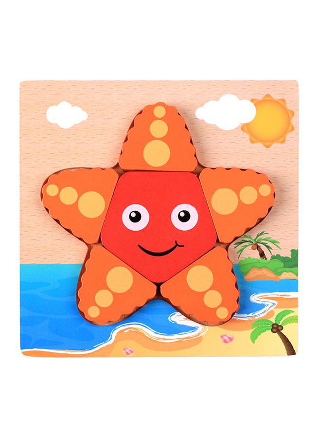 NIBEMINENT Star Fish Wooden Pegged Puzzle