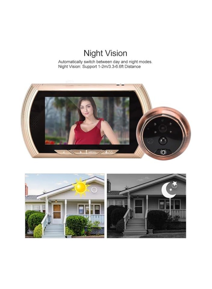 Digital Door Viewer with Doorbell, 4.5" Screen, Wide Angle & Night Vision - Image 2