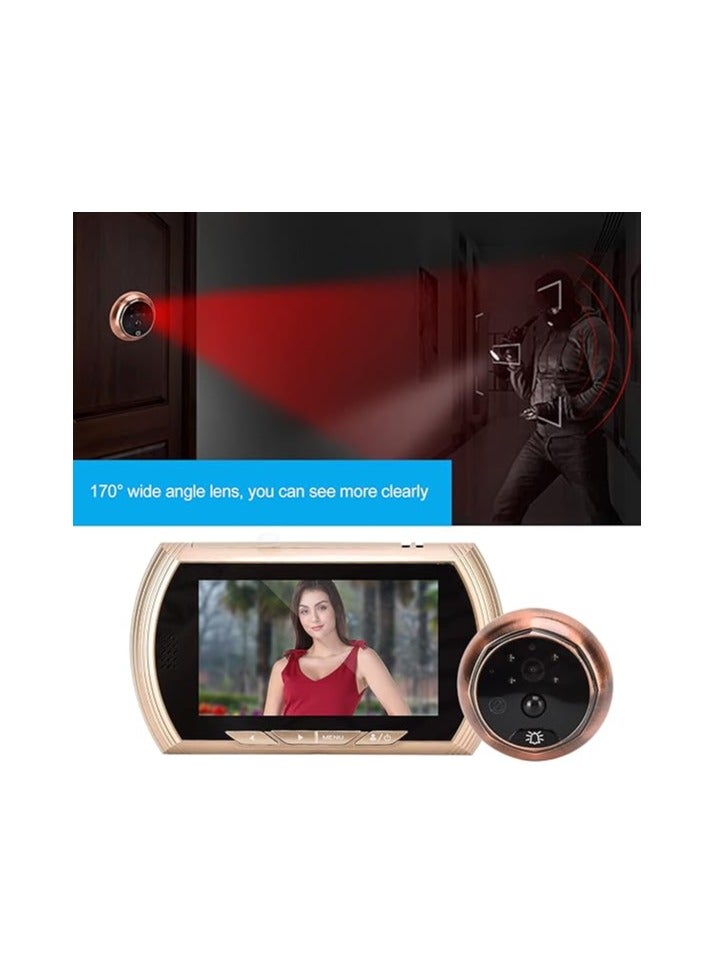 Digital Door Viewer with Doorbell, 4.5" Screen, Wide Angle & Night Vision - Image 3