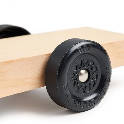 Pinewood Pro Official BSA Wheels | Precision-lathed to be ultra light and fast for use on pinewood derby cars | Treads trued for perfect wheel rotation | Squared hubs for wobble resistance - Image 4