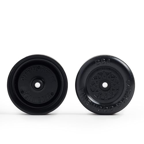 Pinewood Pro Official BSA Wheels | Precision-lathed to be ultra light and fast for use on pinewood derby cars | Treads trued for perfect wheel rotation | Squared hubs for wobble resistance - Image 3
