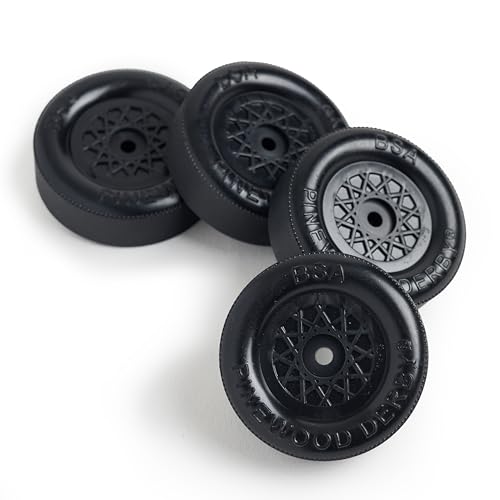 Pinewood Pro Official BSA Wheels | Precision-lathed to be ultra light and fast for use on pinewood derby cars | Treads trued for perfect wheel rotation | Squared hubs for wobble resistance - Image 1