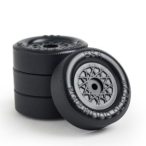 Pinewood Pro Official BSA Wheels | Precision-lathed to be ultra light and fast for use on pinewood derby cars | Treads trued for perfect wheel rotation | Squared hubs for wobble resistance - Image 2