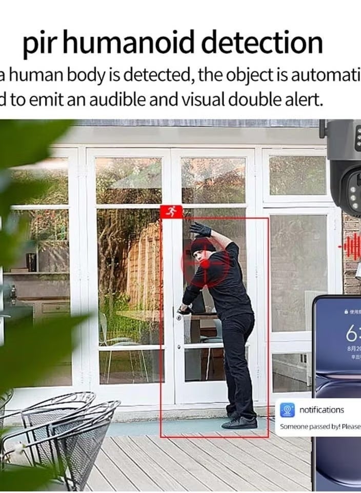 TIGER 4G LTE Solar Outdoor PTZ Security Camera with Dual Lens, Battery Powered, 360° Pan Tilt Monitoring, Full Colour Night Vision, Two Way Audio, Smart Motion Tracking - Image 5