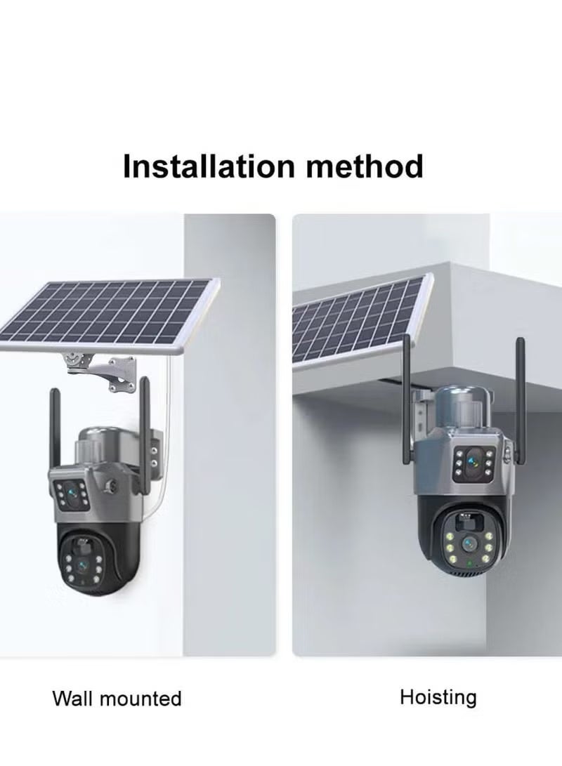 TIGER 4G LTE Solar Outdoor PTZ Security Camera with Dual Lens, Battery Powered, 360° Pan Tilt Monitoring, Full Colour Night Vision, Two Way Audio, Smart Motion Tracking - Image 2