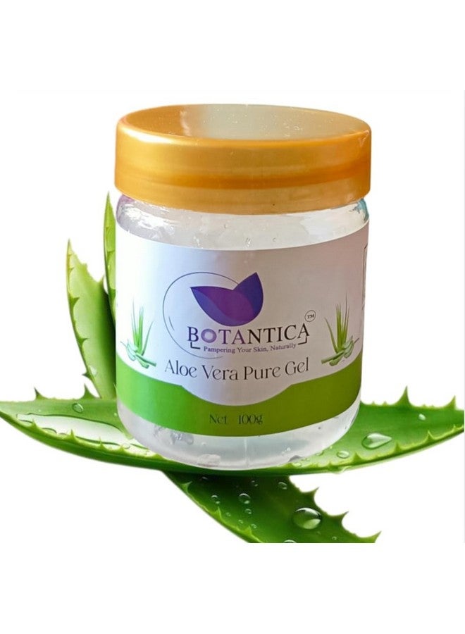 BOTANTICA جل الألوة فيرا النقي من بوتانيكا 100 جرام - جل مهدئ متعدد الاستخدامات للوجه والشعر، الترطيب، الشفاء، والتغذية - Image 1