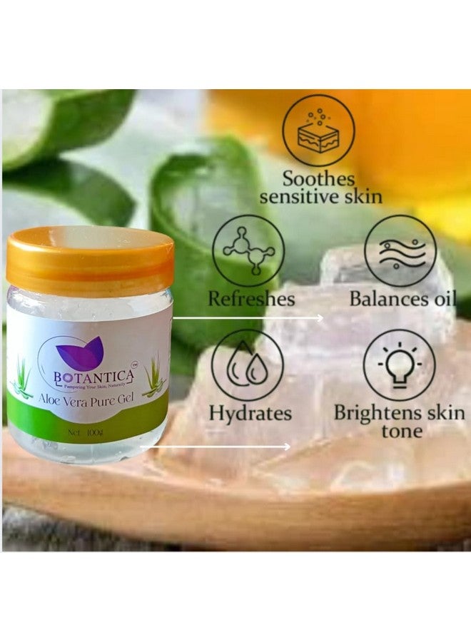 BOTANTICA جل الألوة فيرا النقي من بوتانيكا 100 جرام - جل مهدئ متعدد الاستخدامات للوجه والشعر، الترطيب، الشفاء، والتغذية - Image 3