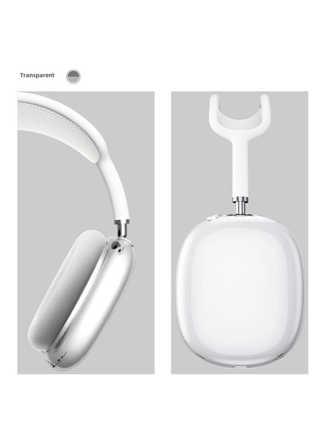 TPU Storage Case Case For Apple AirPods Max Transparent Bluetooth Headset-Color:Transparent