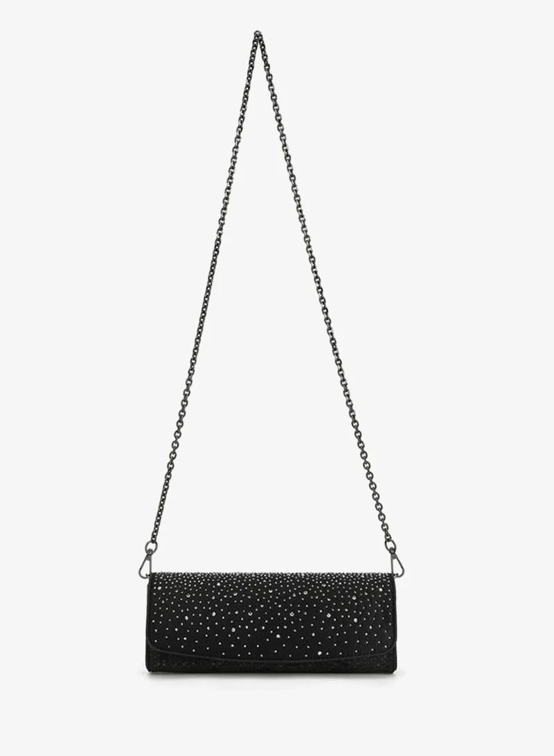 Flora Bella By Shoexpress Flora Bella Embellished Clutch With Chain Strap
