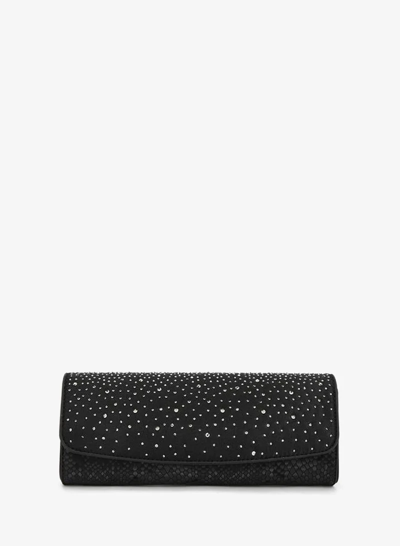 Flora Bella By Shoexpress Flora Bella Embellished Clutch With Chain Strap