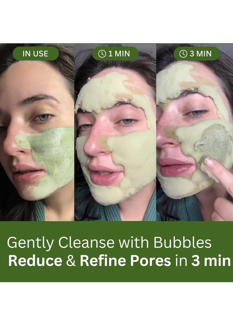 P.CALM Holy Basil Bubble Deep Mask 90g | Korean Pore Clearing Wash Off Mask - Image 4