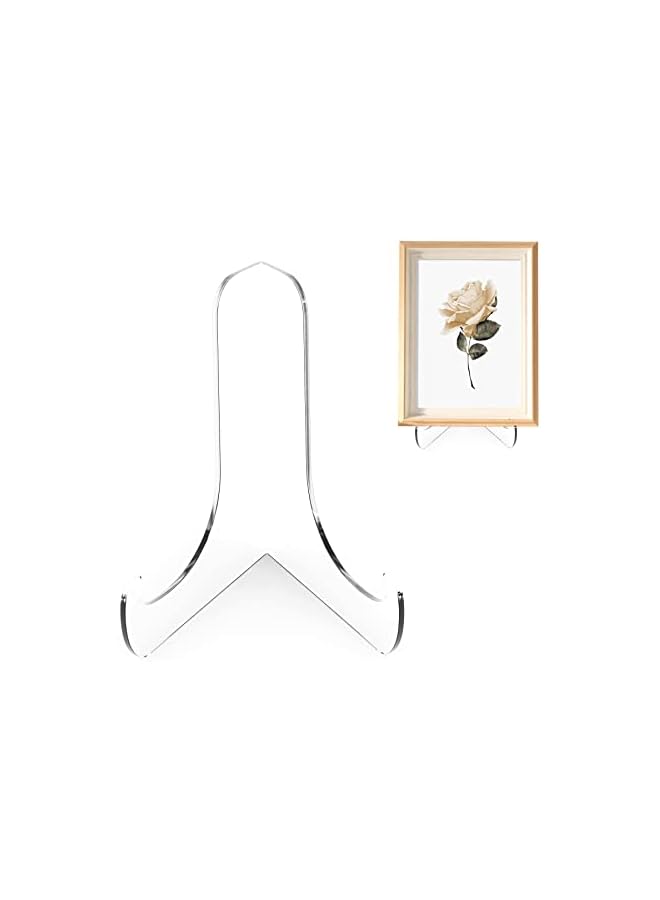 The Bros 60-Degree Angle Acrylic Plate Stand, 3 inch 2PC Clear Acrylic Display Easel, Clear Tablet Holder for Displaying,3" H x 3.125" W x 2.5" D (4 Pack) - Image 2