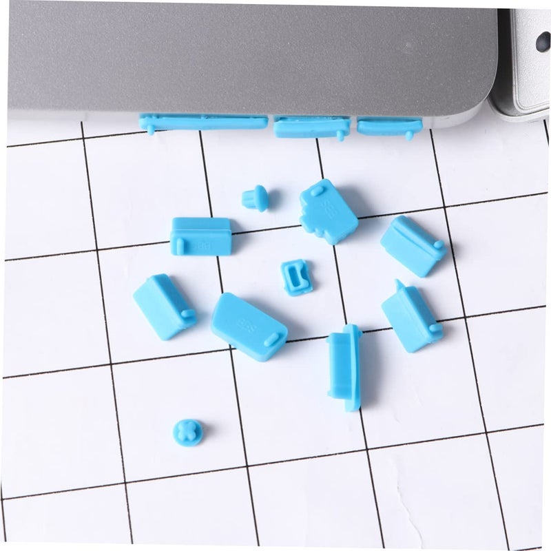 غطاء سيليكون لمنفذ USB، سدادة غبار، مجموعة حماية، 6 قطع، أسود - Image 4