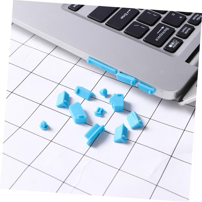 غطاء سيليكون لمنفذ USB، سدادة غبار، مجموعة حماية، 6 قطع، أسود - Image 5