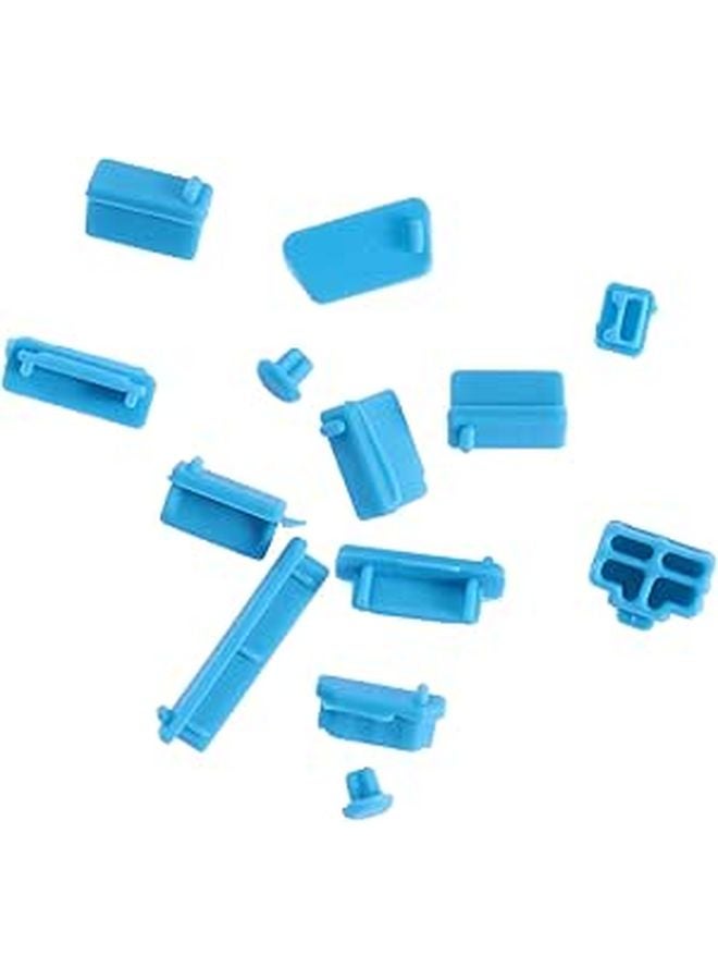 غطاء سيليكون لمنفذ USB، سدادة غبار، مجموعة حماية، 6 قطع، أسود - Image 1