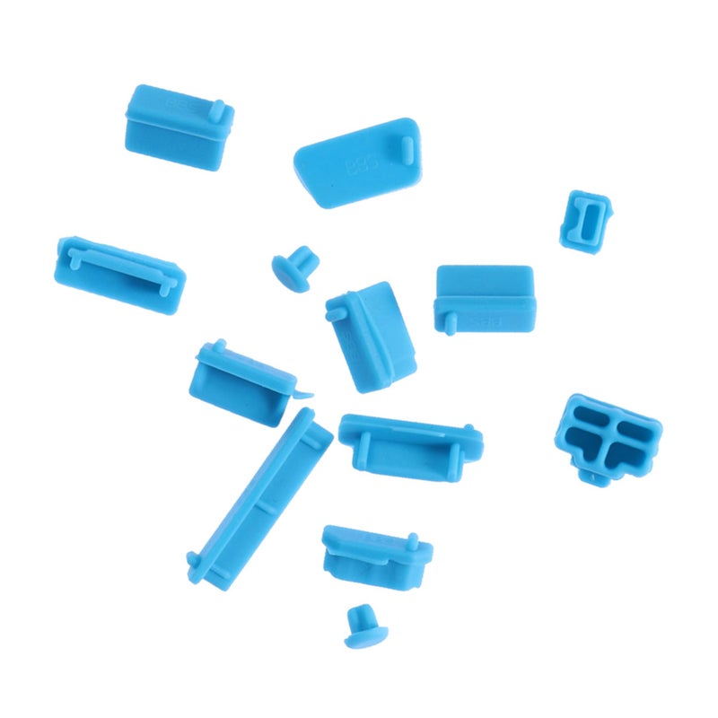 غطاء سيليكون لمنفذ USB، سدادة غبار، مجموعة حماية، 6 قطع، أسود - Image 2
