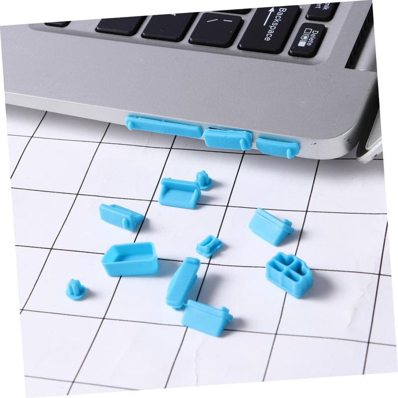 غطاء سيليكون لمنفذ USB، سدادة غبار، مجموعة حماية، 6 قطع، أسود - Image 3
