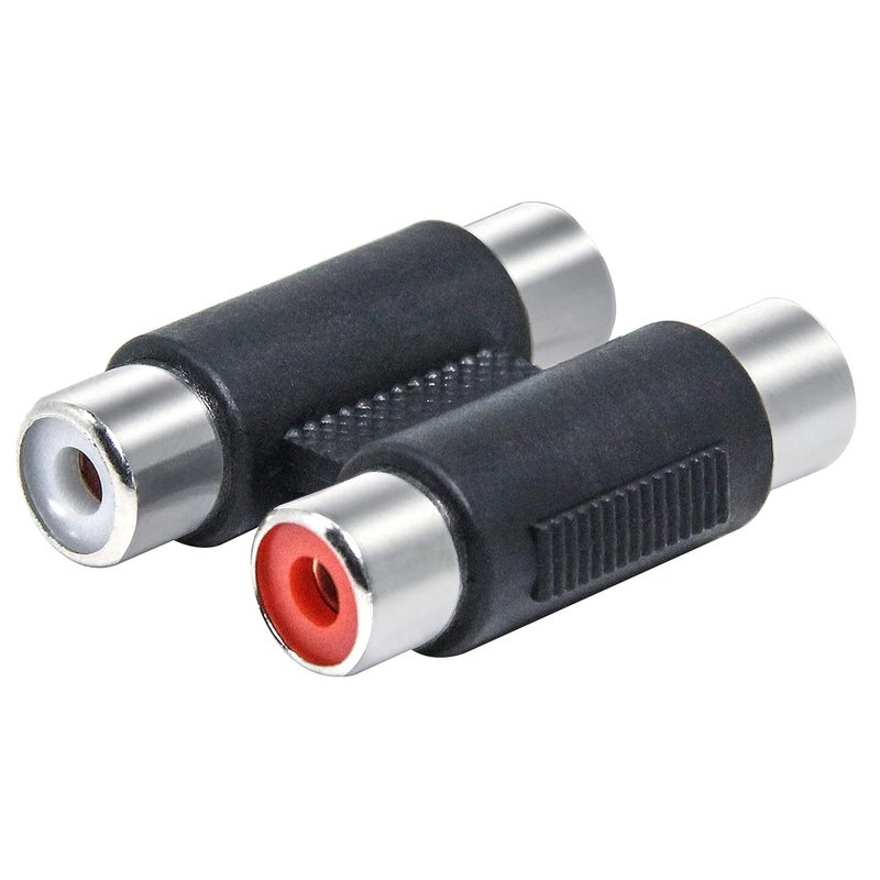 RFAdapter موصل RCA أنثى إلى أنثى، عبوة 2، كابل محول RCA مزدوج أنثوي لتوصيل مكبر الصوت، مضخم الصوت، الخلاط - Image 2