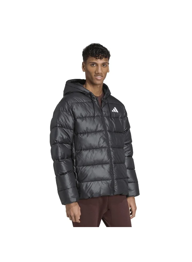 Adidas black Essentials CLIMAWARM Synthetic Down Puffer Hooded Jackets for Men | Best Price UAE