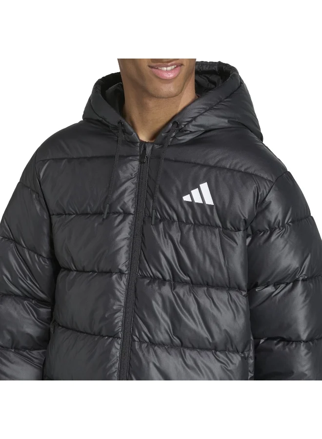 Adidas black Essentials CLIMAWARM Synthetic Down Puffer Hooded Jackets for Men | Best Price UAE