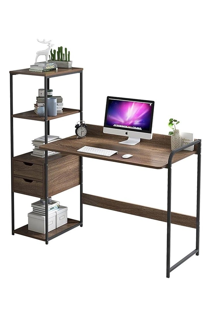 NKX Modern Computer Desk with Storage Shelves 120CM | Home Office Study Table, Writing Desk & Workstation - Image 5
