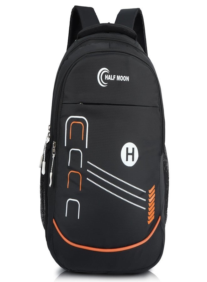 Half Moon Sprint School Bag for Boys Girls | 30L Backpack for College Daily Use | College Travel Daily Use | Lightweight Sporty School Bag Kids Bagback | Dayback Tution Bags | Water Resistant (Black) - Image 5