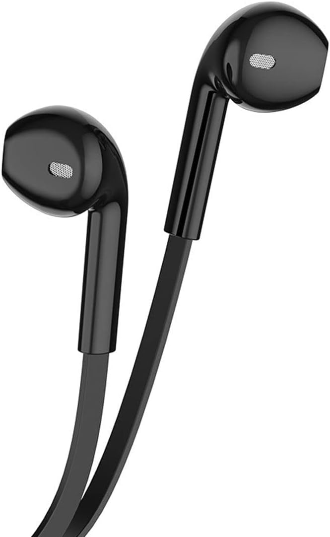 BOROFONE BM23 Bright Sound Universal Earphones With Mic - Black Headphones Headset Wired - Image 3