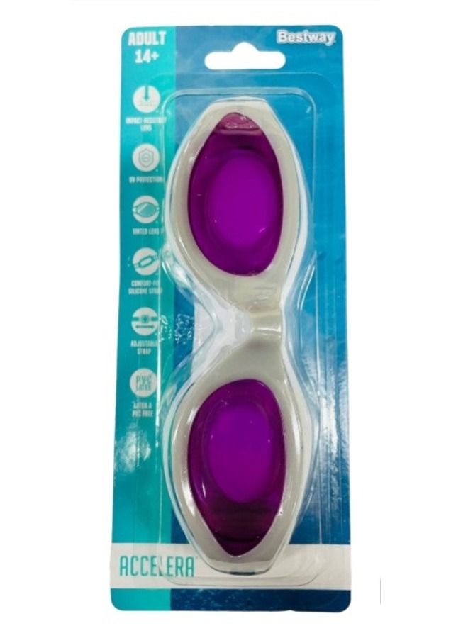 Bestway نظارات سباحة للبالغين هيدرو سويم IX-1400 - قطعة واحدة - متنوعة - Image 1