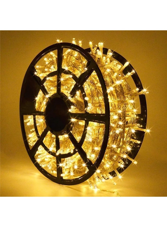 A.M 50M Warm Yellow Christmas String Lights, Indoor/Outdoor, LED, Perfect for Christmas & Wedding Decor - Image 1