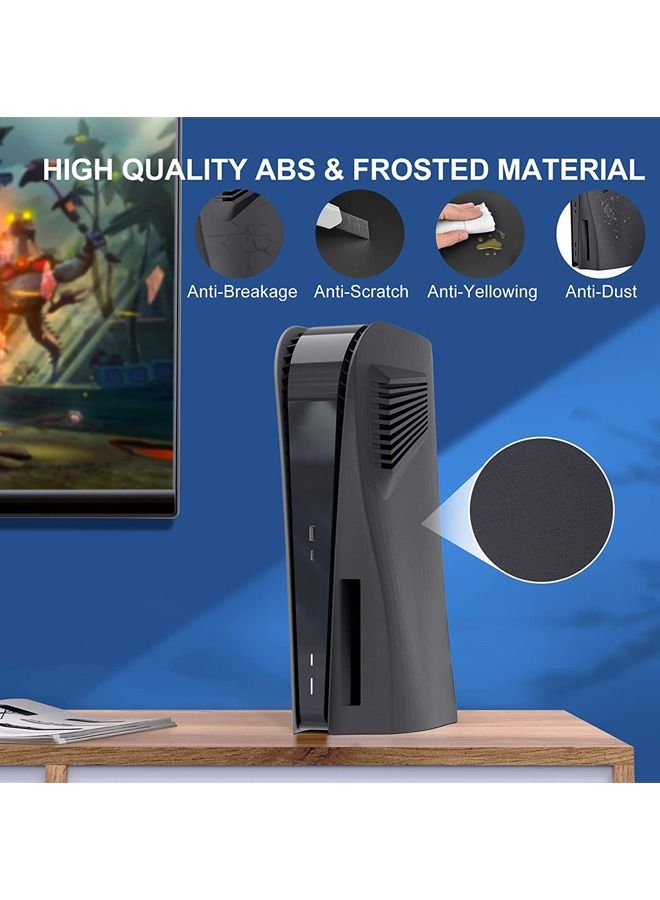 Rock Pow Replacement Shell for PS5 Disc Edition Anti-Scratch Dustproof Protective Cover Face Plates with Cooling Vents for Playstation 5 Disc Edition - Image 2