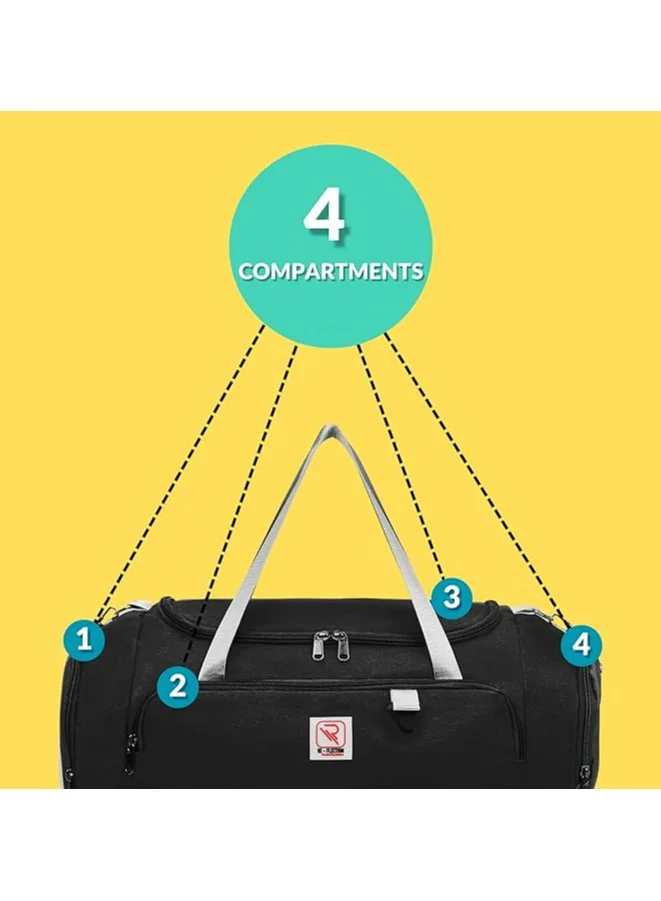Reflection REFLECTION Lightweight High Quality Travel Duffle Bag BLACK 61CM