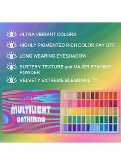 Ucanbe 48 Eyeshadow Makeup Palette High Pigmented Rainbow Eye Shadows Pallet Matte Shimmer Glitter