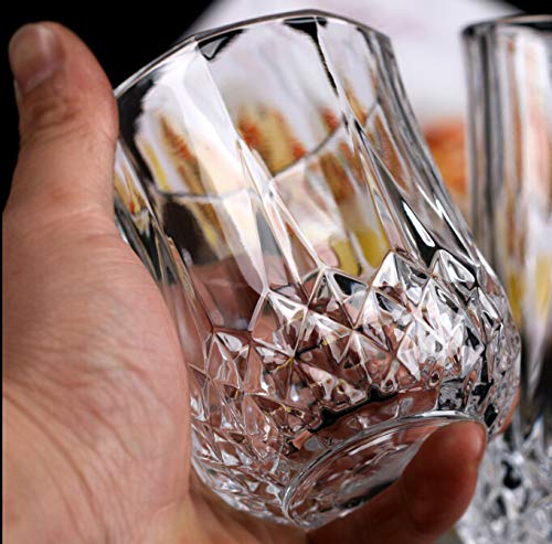 Passaro Deluxe Crystal Whiskey Glasses Set of 6 300 ML Transparent Old Fashioned Ideal for Scotch Bourbon and Cocktails - Image 5