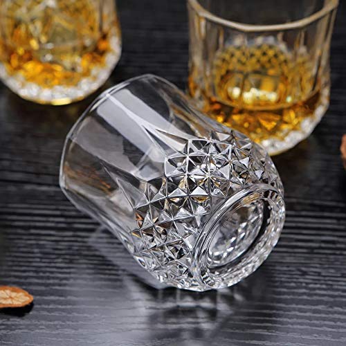 Passaro Deluxe Crystal Whiskey Glasses Set of 6 300 ML Transparent Old Fashioned Ideal for Scotch Bourbon and Cocktails - Image 3