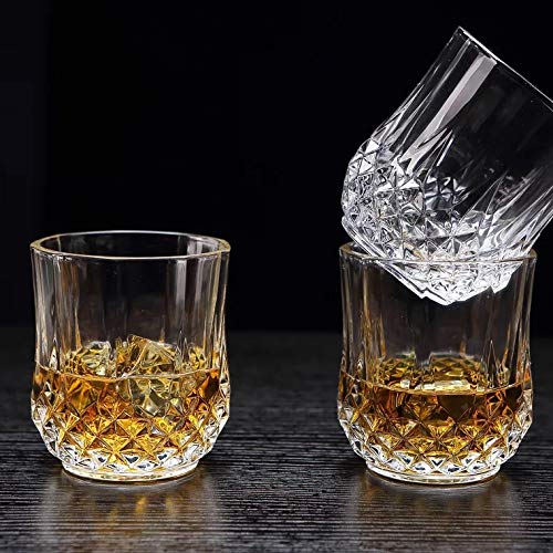 Passaro Deluxe Crystal Whiskey Glasses Set of 6 300 ML Transparent Old Fashioned Ideal for Scotch Bourbon and Cocktails - Image 2