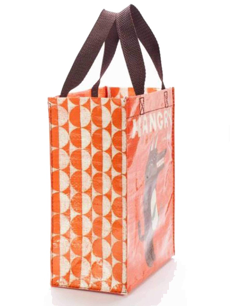 Blue Q Handy Tote ~ Hangry. Reusable lunch sack, little gift bag, sturdy and easy to clean, made from 95% recycled material, 10"h x 8.5"w x 4.5"d - Image 2