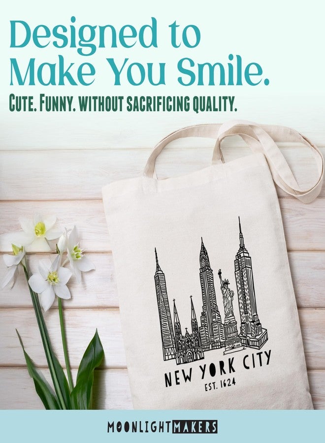 Moonlight Makers, 100% Cotton Canvas, Natural Tote Bag, Full-Color Tote, Funny Design (Washington DC Skyline) - Image 4