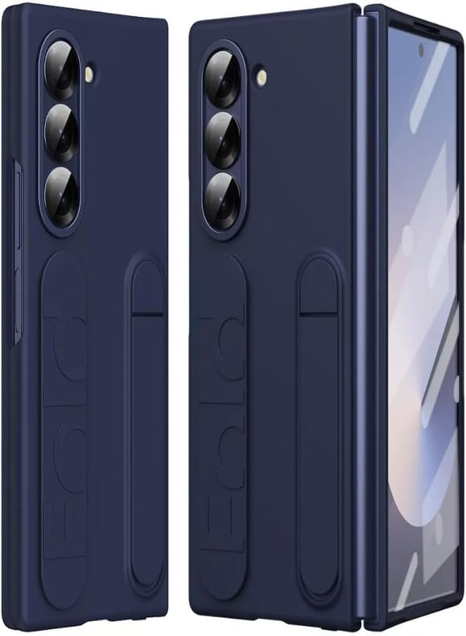 Next Store Compatible with Samsung Galaxy Z Fold 6 Case, PC All-Around Protection Shockproof Anti-Scratch Camera Protector Hinge Protection Stylish Design (Navy)