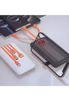 YLinkin 10000mAh 4-in-1 Fast Charge Power Bank | 25W Super Charge + Phone Holder | Multi-Port Compatibility |  For iPhone Series Galaxy  iPad AirPods iwatch and more Black  - Image 4